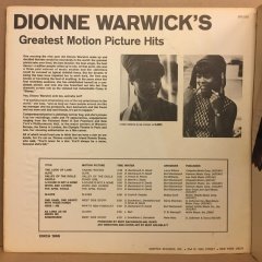 DIONNE WARWICK - GREATEST MOTION PICTURE HITS (1969) - PLAK 2.EL