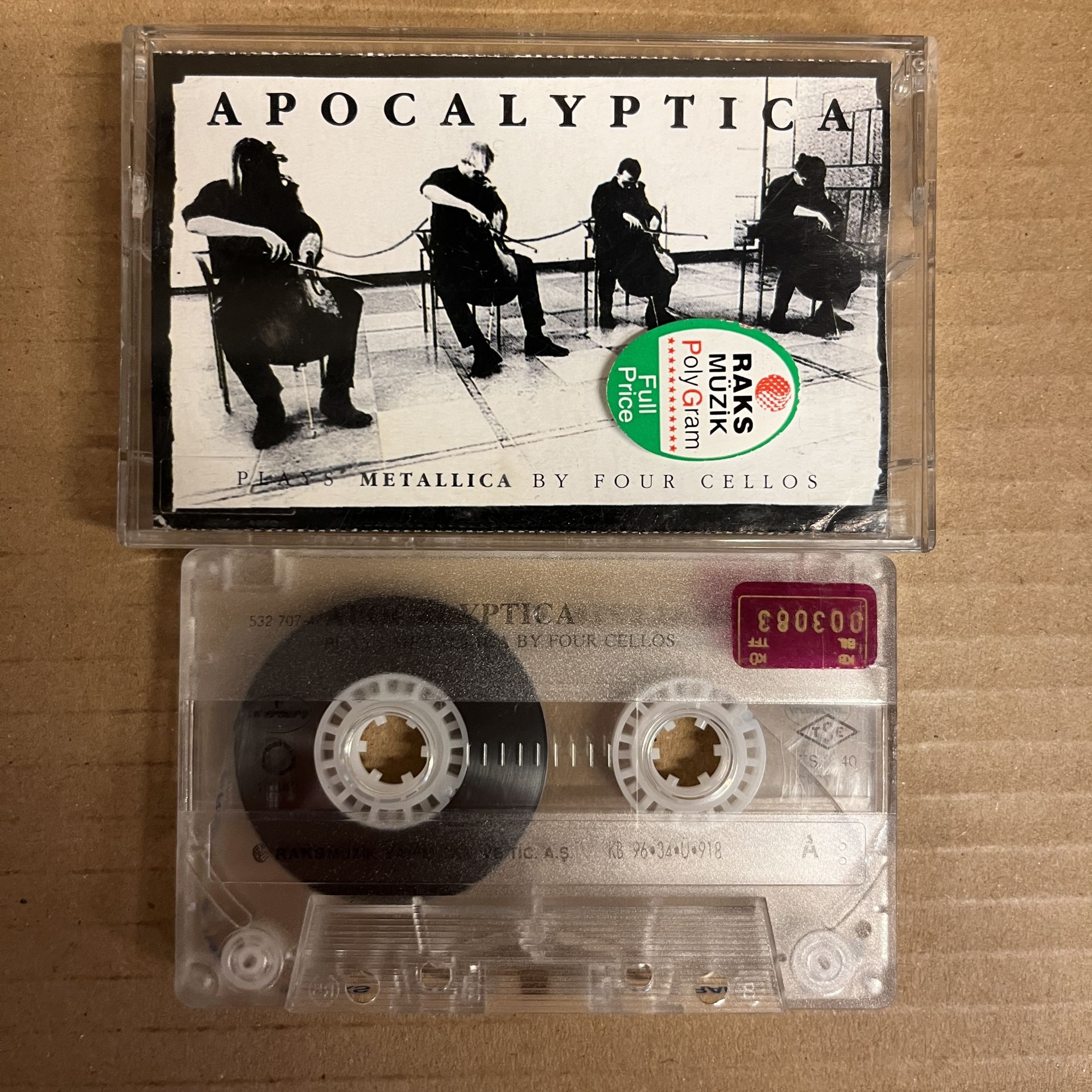 APOCALYPTICA - PLAYS METALLICA BY FOUR CELLOS (1995) - KASET 2.EL