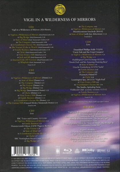 FISH – VIGIL IN A WILDERNESS OF MIRRORS (1990) - 4CD+BLU-RAY REMASTERED 2024 REISSUE DELUXE SPECIAL EDITION BOX SET AMBALAJINDA SIFIR