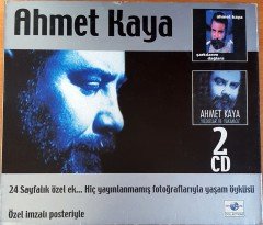 AHMET KAYA - ŞARKILARIM DAĞLARA + YILDIZLAR VE YAKAMOZ / 24 SAYFALIK ÖZEL EK, HİÇ YAYINLANMAMIŞ FOTOĞRAFLARIYLA YAŞAM ÖYKÜSÜ, ÖZEL İMZALI POSTER 2CD SIFIR