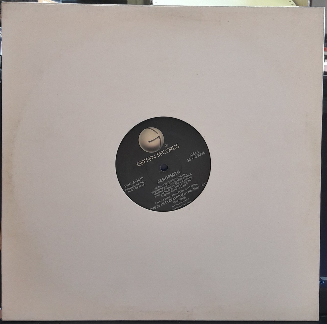 AEROSMITH - LOVE IN AN ELEVATOR (1989) - 12'' MAXI SINGLE PROMO PLAK 2.EL