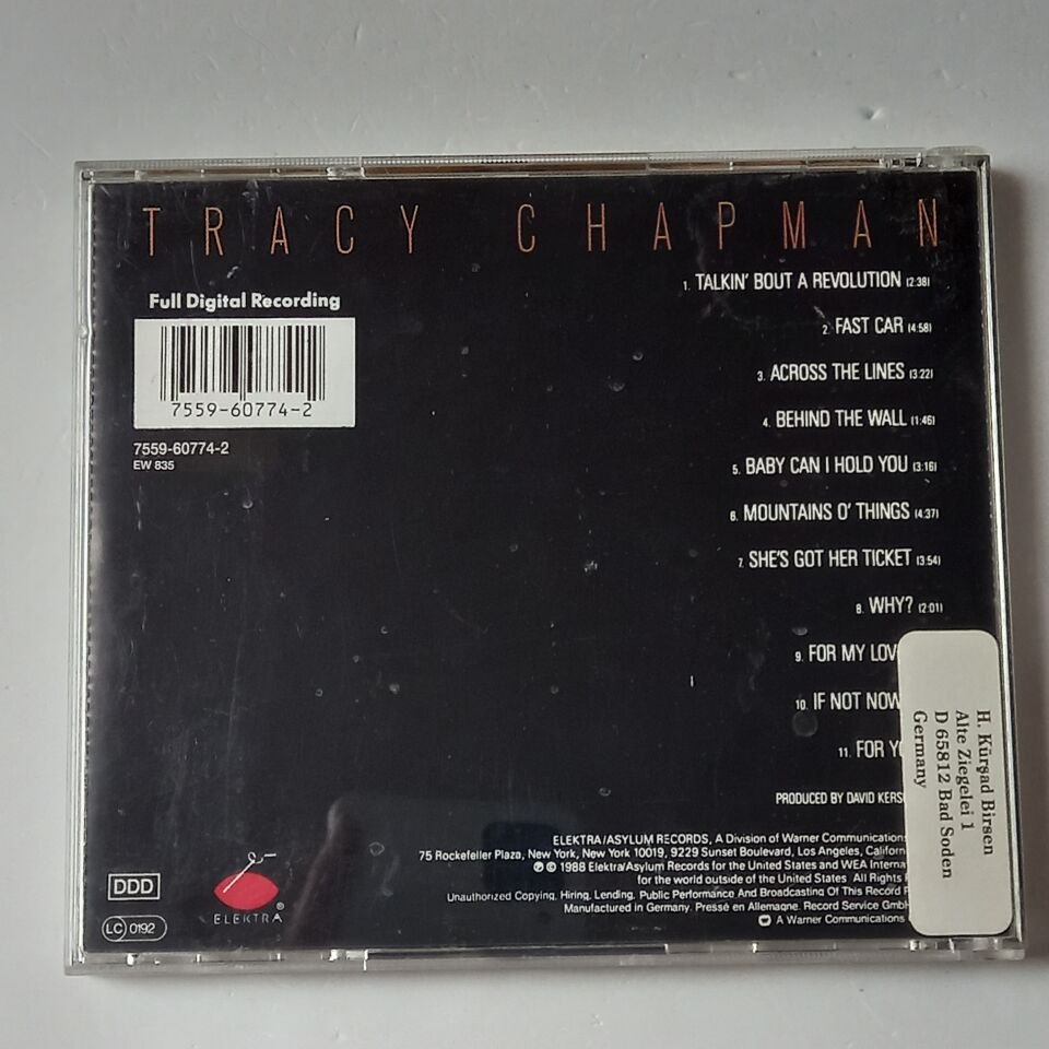 TRACY CHAPMAN – TRACY CHAPMAN (1988) - CD 2.EL