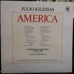 JULIO IGLESIAS - AMERICA (1986) - 12'' MAXI SINGLE PLAK 2.EL