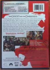 THE GHOST AND THE DARKNESS - MICHAEL DOUGLAS - VAL KILMER - DVD 2.EL 1. BÖLGE TR ALTYAZI YOKTUR