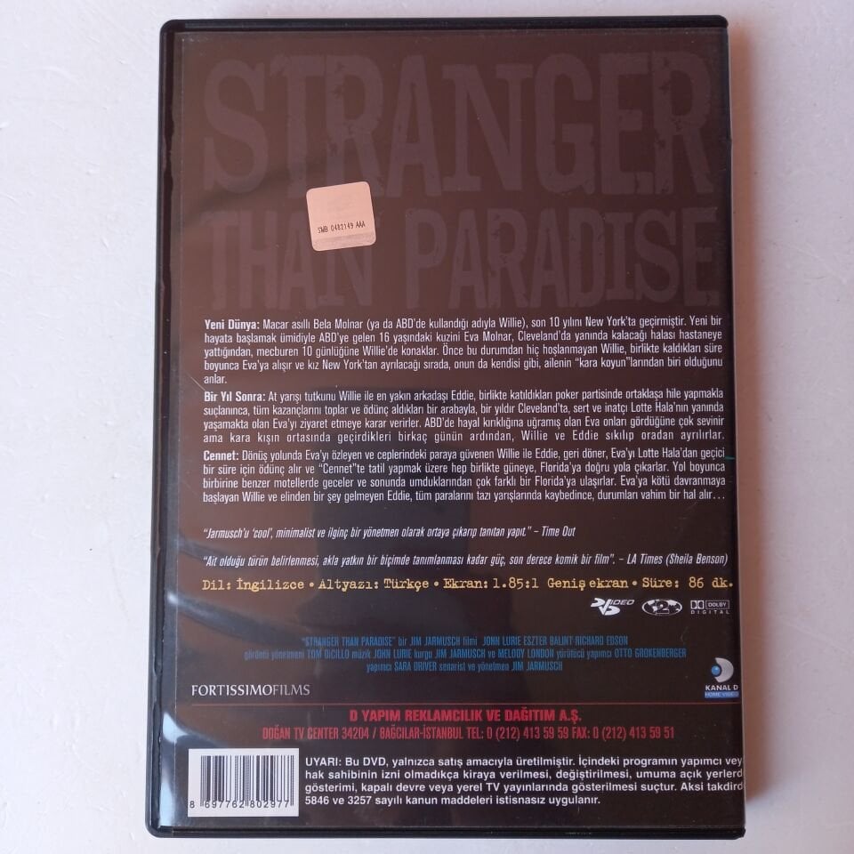 STRANGER THAN PARADISE - JIM JARMUSCH - DVD 2.EL