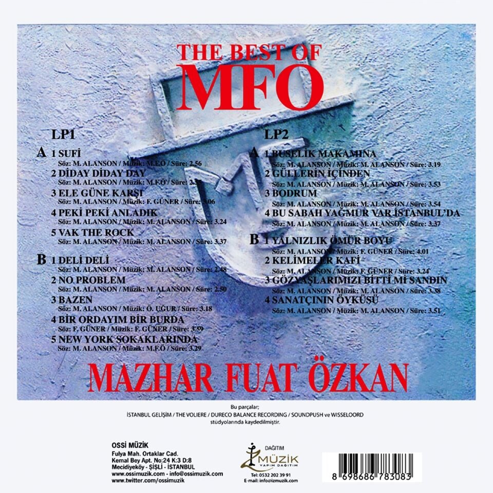 MAZHAR FUAT ÖZKAN / MFÖ -THE BEST OF MFO (1989) - 2LP 2026 BASIM SINIRLI SAYIDA SARI RENKLİ SIFIR PLAK
