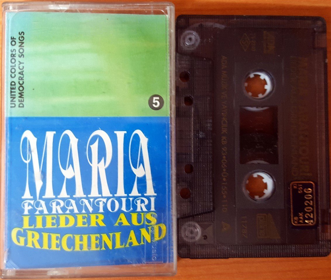 MARIA FARANTOURI - LIEDER AUS GRIECHENLAND (1993) ADA MUZIK CASSETTE MADE IN TURKEY ''USED''