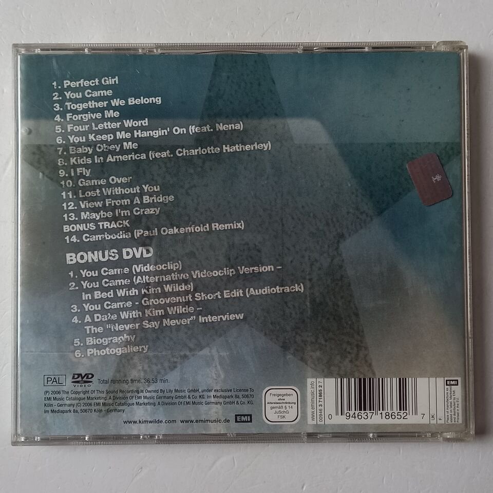 KIM WILDE – NEVER SAY NEVER (2006) - CD + DVD 2.EL
