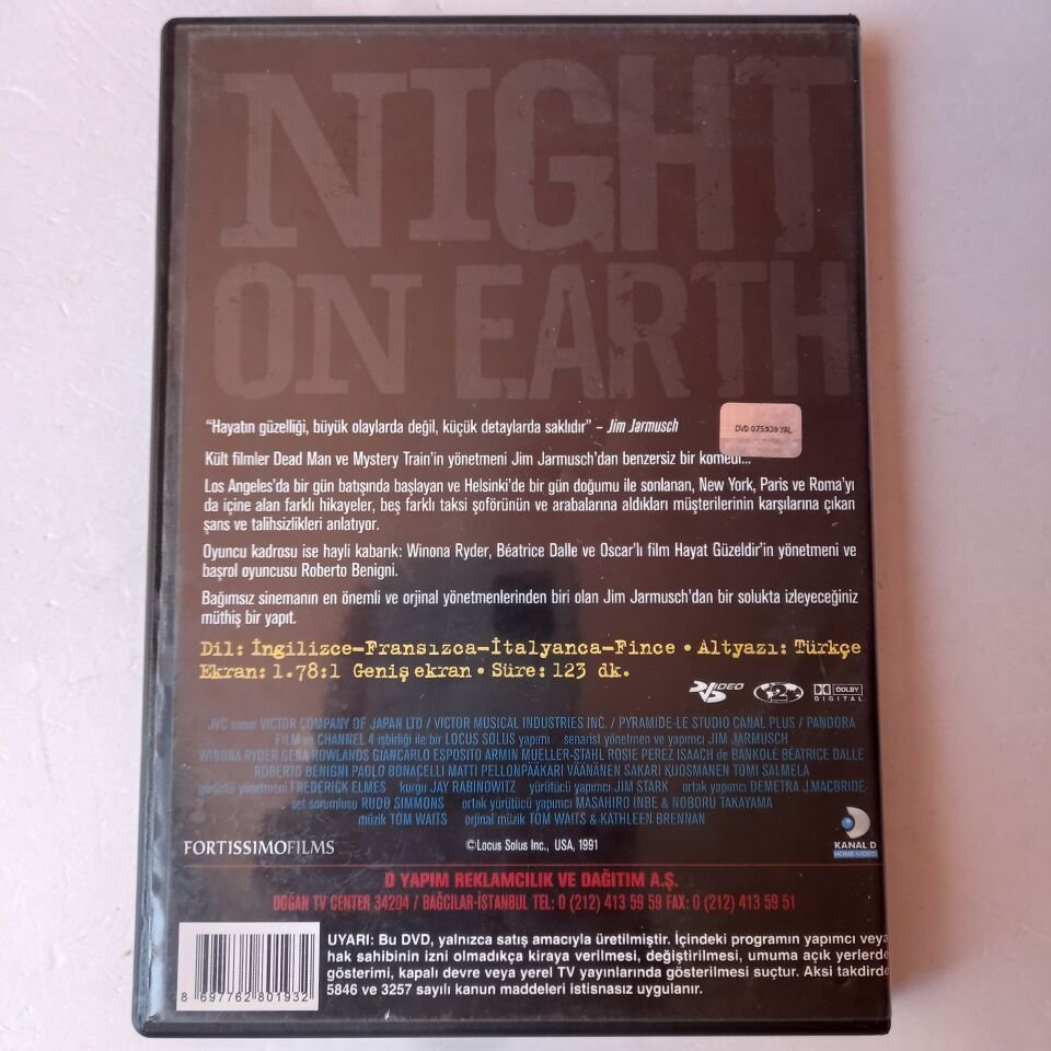 NIGHT ON EARTH - JIM JARMUSCH - DVD 2.EL