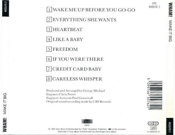 WHAM - MAKE IT BIG (1984) - CD REISSUE JEWEL CASE AMBALAJINDA SIFIR