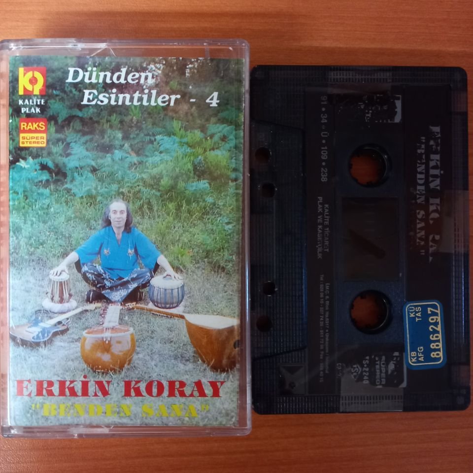 ERKİN KORAY - BENDEN SANA / DÜNDEN ESİNTİLER 4 (1991) - KASET 2.EL