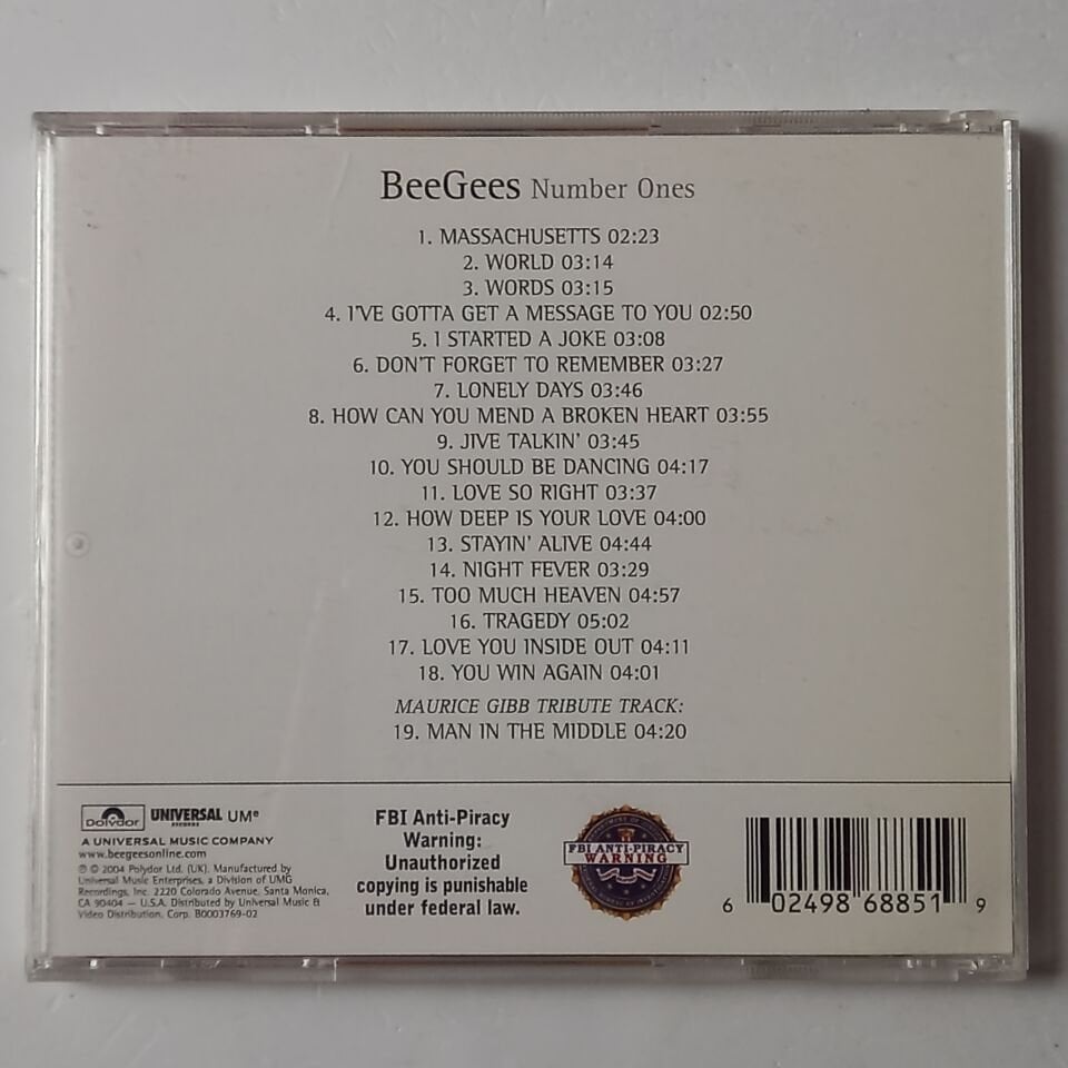 BEE GEES – NUMBER ONES (2004) - CD REISSUE 2.EL