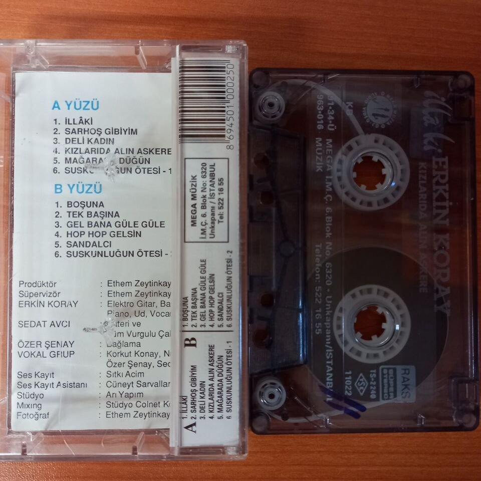 ERKİN KORAY - İLLA Kİ / KIZLARI DA ALIN ASKERE / DÜNDEN ESİNTİLER 5 (1991) - KASET 2.EL