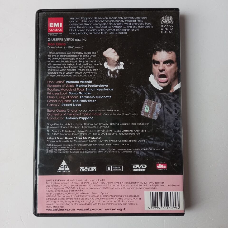 DON CARLO - VERDI - ROLANDO VILLAZON - 2DVD 2.EL