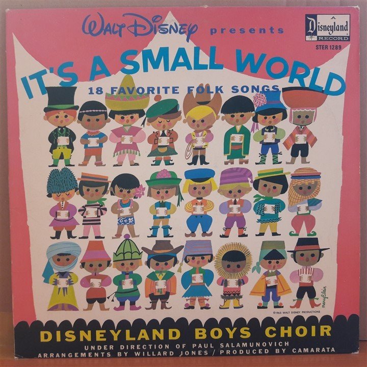 WALT DISNEY PRESENTS IT'S A SMALL WORLD 18 FAVORITE FOLK SONGS - LP PLAK 2.EL