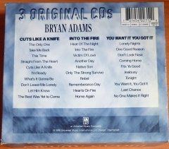 BRYAN ADAMS - CUTS LIKE A KNIFE, INTO THE FIRE, YOU WANT IT YOU GOT IT (1999) - 3CD BOX 2.EL