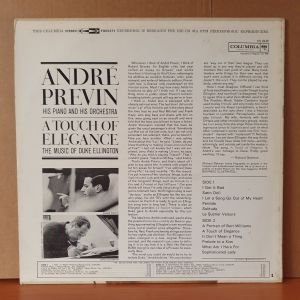 ANDRE PREVIN - A TOUCH OF ELEGANCE: THE MUSIC OF DUKE ELLINGTON (1961) - LP 2.EL PLAK