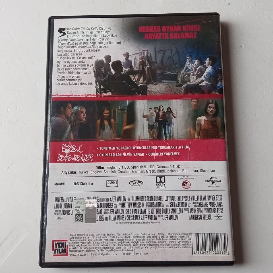 TRUTH OR DARE / DOĞRULUK MU CESARET Mİ? - DVD 2.EL