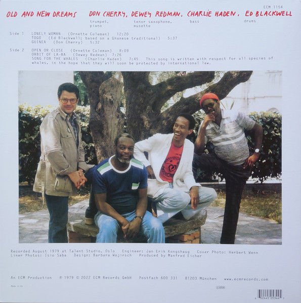 DON CHERRY DEWEY REDMAN CHARLIE HADEN ED BLACKWELL - OLD AND NEW DREAMS (1979) - LP 2023 AUDIOPHILE EDITION ECM RECORDS LUMINESSENCE SERIES SIFIR PLAK
