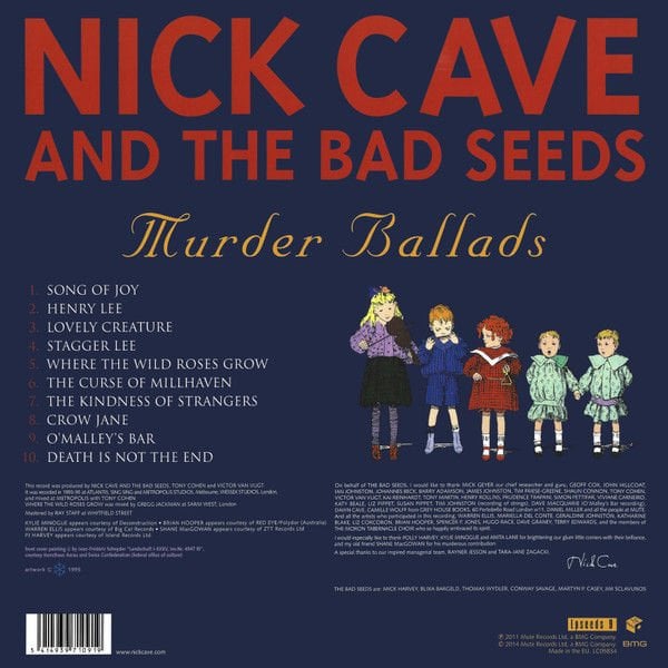 NICK CAVE AND THE BAD SEEDS - MURDER BALLADS (1996) - 2LP (SINGLE SIDED) 180GR 2014 EDITION SIFIR PLAK