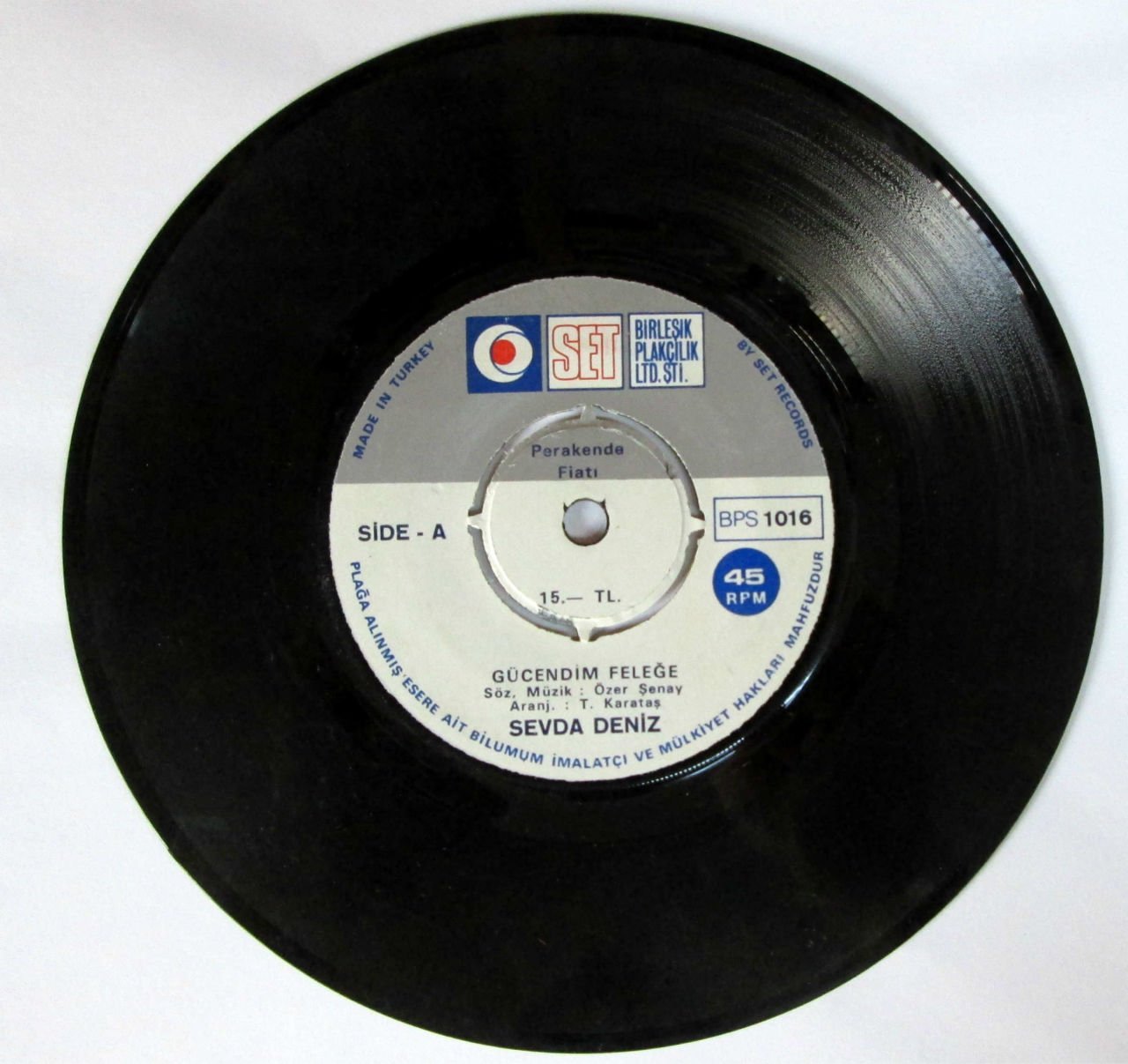 SEVDA DENİZ - GÜCENDİM FELEĞE - 45LİK