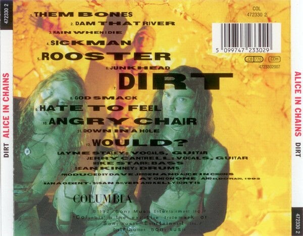 ALICE IN CHAINS - DIRT (1992) - CD REISSUE JEWEL CASE AMBALAJINDA SIFIR