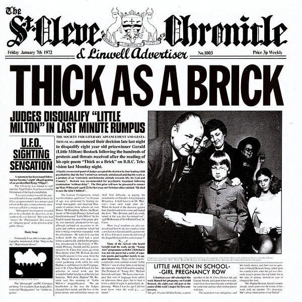 JETHRO TULL – THICK AS A BRICK (1972) - THE 2012 STEVEN WILSON STEREO REMIX - CD 2015 AMBALAJINDA SIFIR