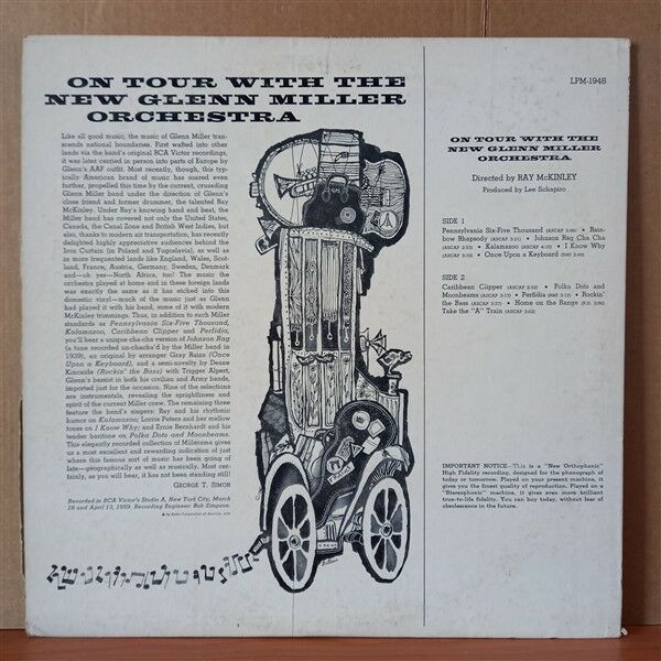 THE NEW GLENN MILLER ORCHESTRA – ON TOUR WITH THE NEW GLENN MILLER ORCHESTRA (1959) - LP 2.EL PLAK