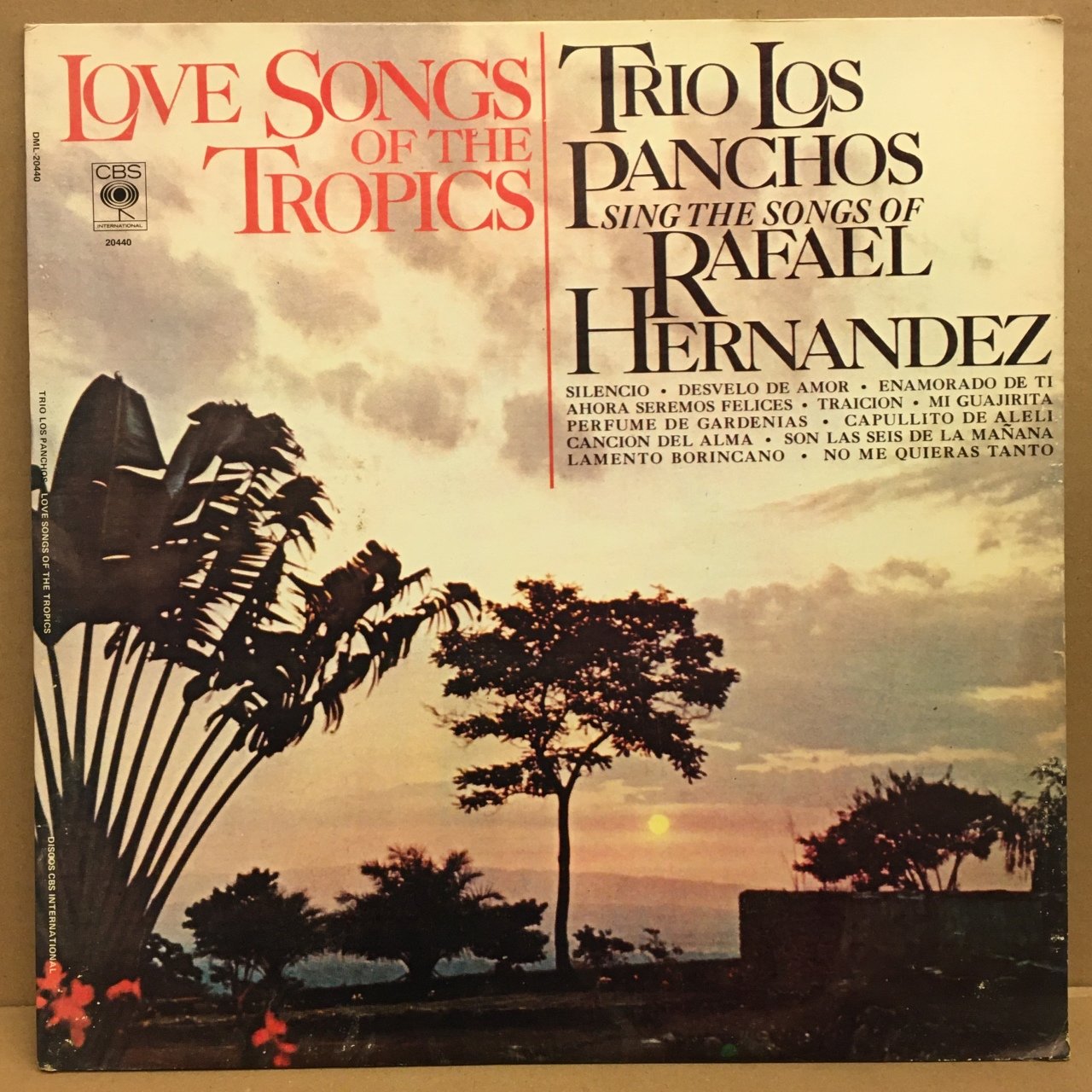 TRIO LOS PANCHOS SING THE SONGS OF RAFAEL HERNANDEZ 1980 2.EL PLAK
