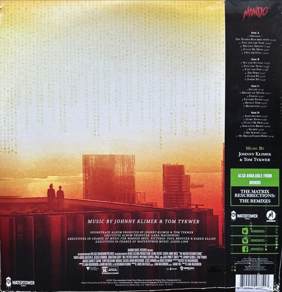 MATRIX RESURRECTIONS - SOUNDTRACK / JOHNNY CLIMAK & TOM TYKWER (2021) - 2xLP SIFIR PLAK