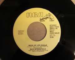 RICK SPRINGFIELD - ROCK OF LIFE / ROCK OF LIFE - 7'' 45 DEVİR PROMO 2.EL PLAK