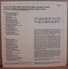 THANKS FOR THE MEMORY MOODS ORCHESTRAL SERIES - LP 2.EL PLAK