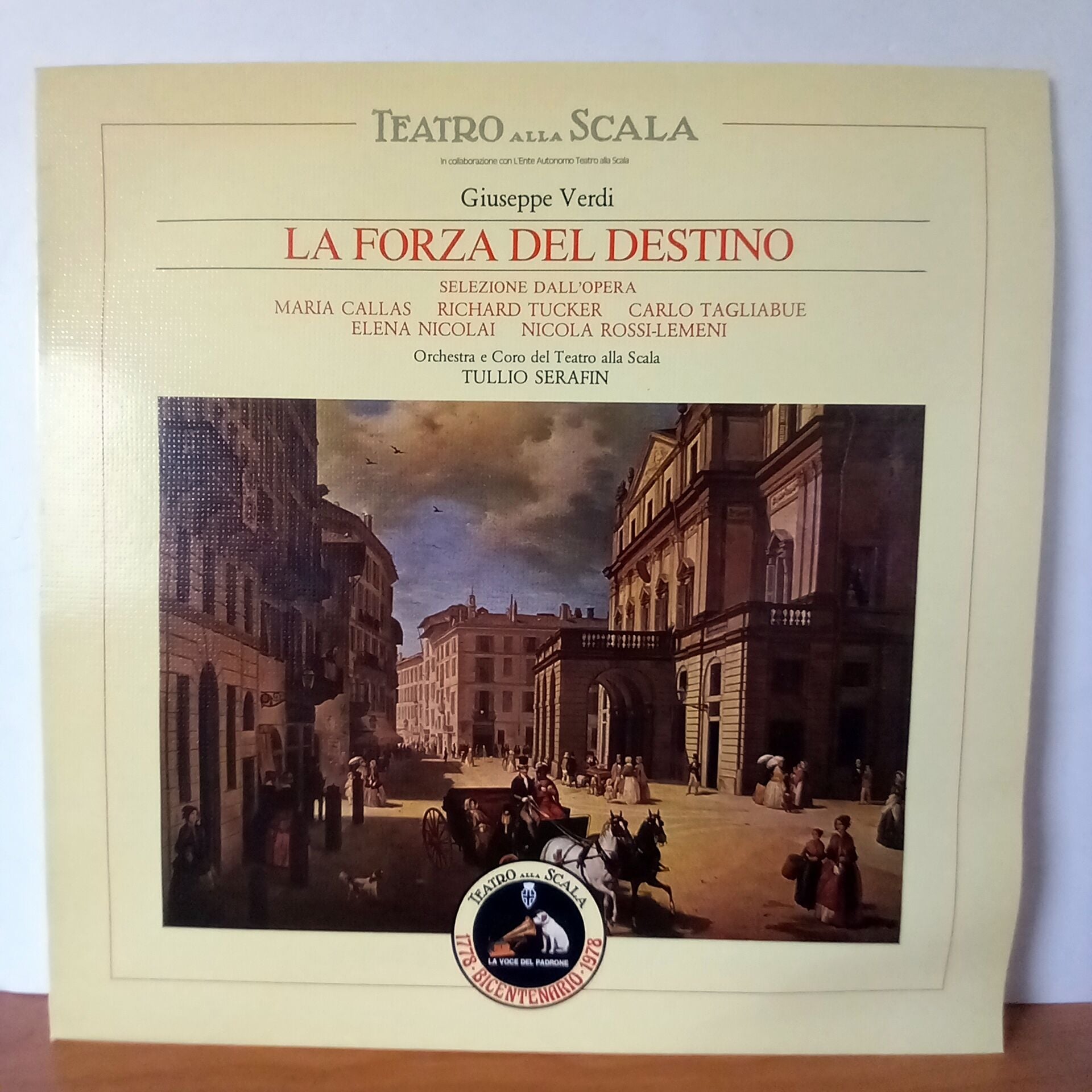 GIUSEPPE VERDI – LA FORZA DEL DESTINO / MARIA CALLAS, RICHARD TUCKER, CARLO TAGLIABUE, ELENA NICOLAI (1978) - LP 2.EL PLAK