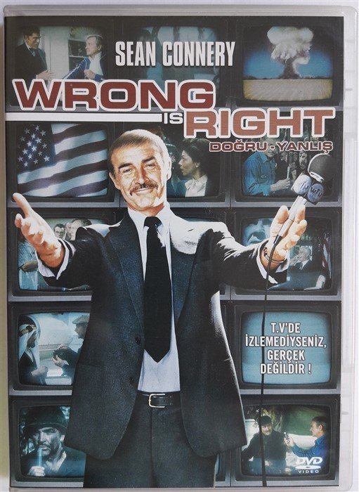 WRONG IS RIGHT - DOĞRU-YANLIŞ - SEAN CONNERY - DVD 2.EL