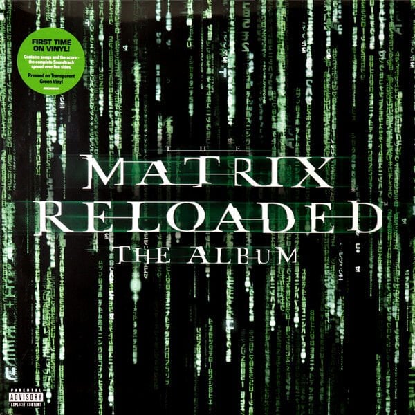 THE MATRIX RELOADED ALBUM - SOUNDTRACK / MUSIC BY DON DAVIS / LINKIN PARK DEFTONES MARILYN MANSON etr (2003) - 3xLP (5 SIDED) 2020 TRANSPARENT GREEN EDITION SIFIR PLAK
