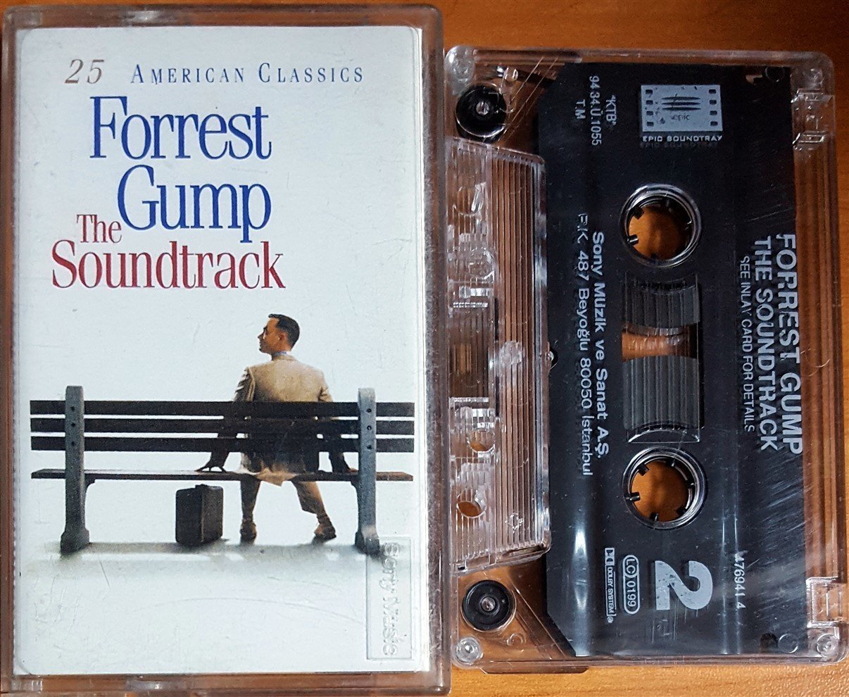 FORREST GUMP SOUNDTRACK / THE DOORS, SIMON & GARFUNKEL, BOB DYLAN, ARETHA FRANKLIN, ELVIS PRESLEY, THE BYRDS (1994) SONY KASET 2.EL