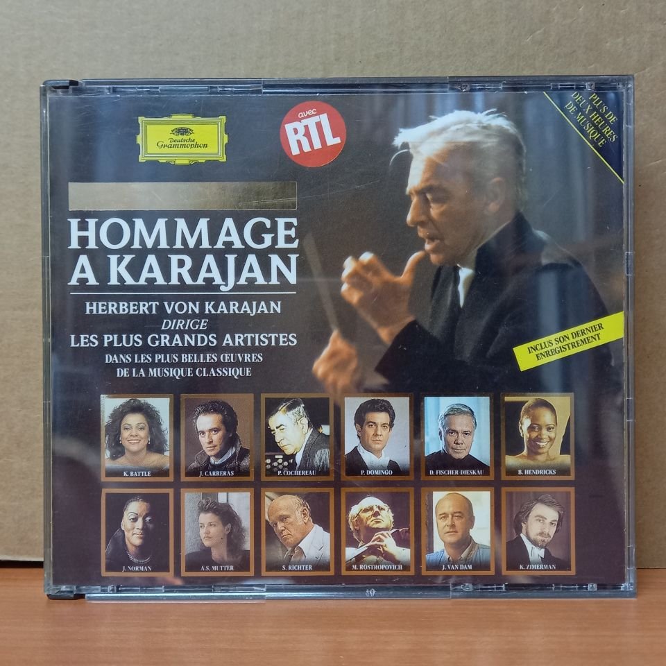 HOMMAGE A KARAJAN, HERBERT VON KARAJAN - LES PLUS GRANDS ARTISTES (1989) - 2CD 2.EL