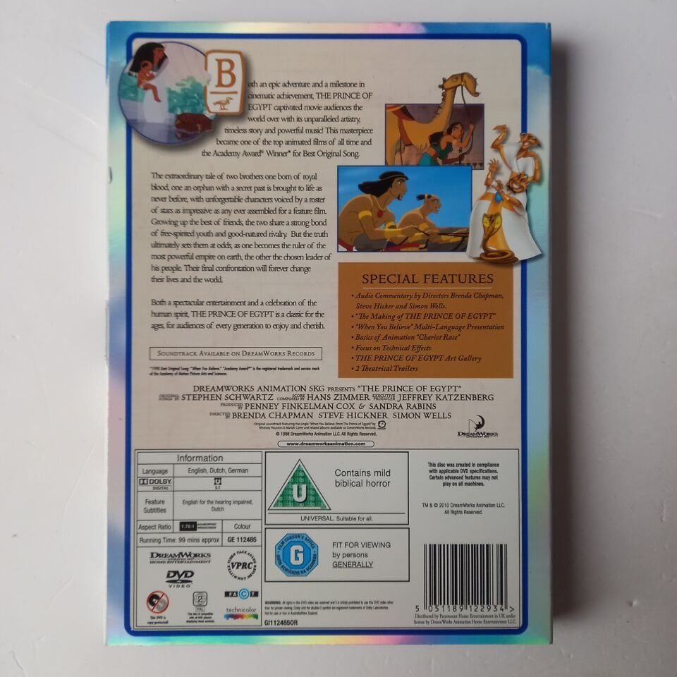THE PRINCE OF EGYPT - DVD 2.EL