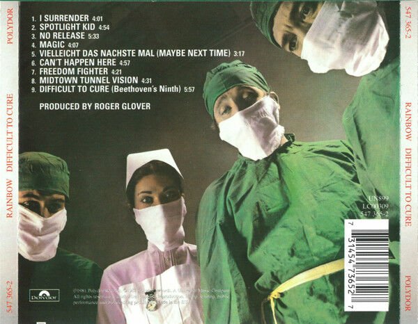 RAINBOW – DIFFICULT TO CURE (1981) - CD REMASTERED REISSUE JEWEL CASE AMBALAJINDA SIFIR