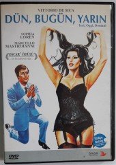 DÜN, BUGÜN, YARIN - IERI, OGGI, DOMANI - SOPHIA LOREN - MARCELLO MASTROIANNI - VITTORIO DE SICA - DVD 2.EL