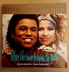 JERMAINE JACKSON & PIA ZADORA - WHEN THE RAIN BEGINS TO FALL / FOLLOW MY HEARTBEAT - 7'' 45 DEVİR 2.EL PLAK