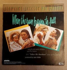 JERMAINE JACKSON & PIA ZADORA - WHEN THE RAIN BEGINS TO FALL / FOLLOW MY HEARTBEAT - 7'' 45 DEVİR 2.EL PLAK