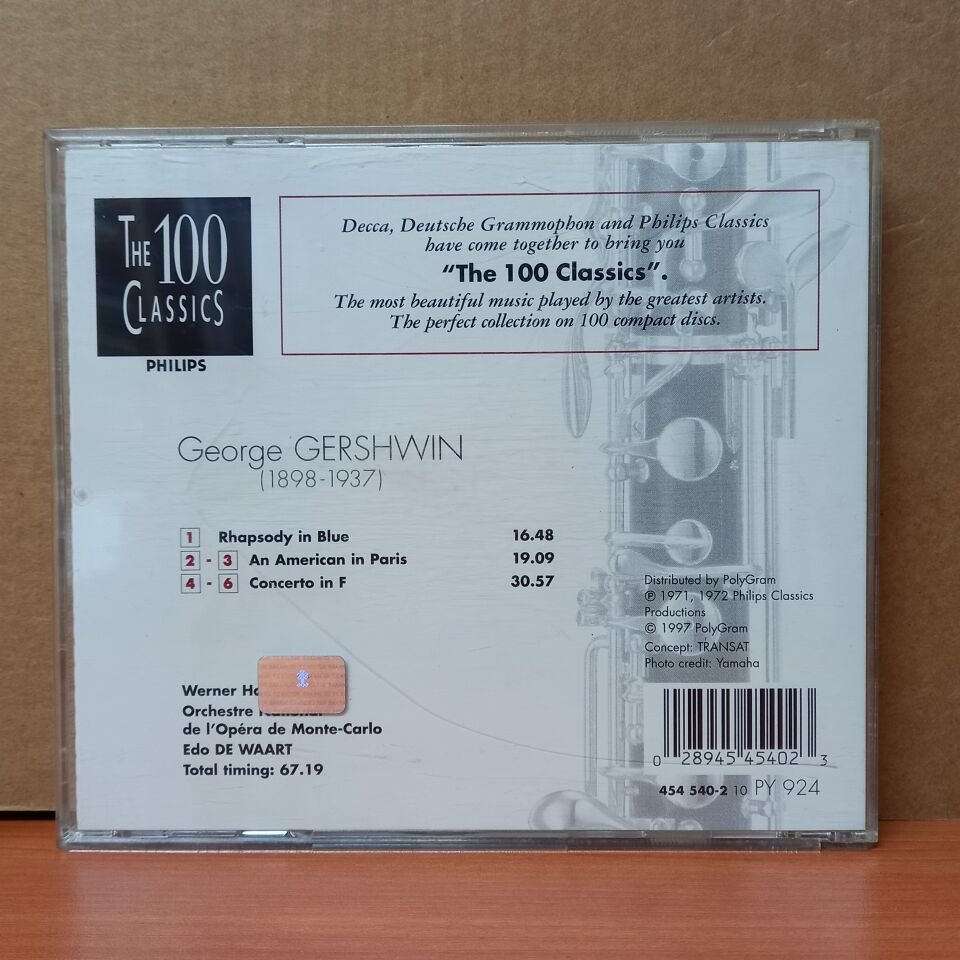 GERSHWIN - RHAPSODY IN BLUE / AN AMERICAN IN PARIS / THE 100 CLASSICS (1997) - CD 2.EL