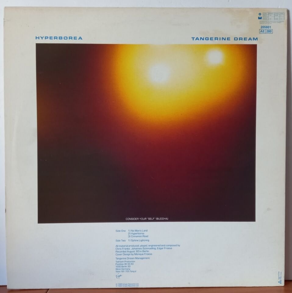 TANGERINE DREAM – HYPERBOREA (1983) - LP 2.EL PLAK