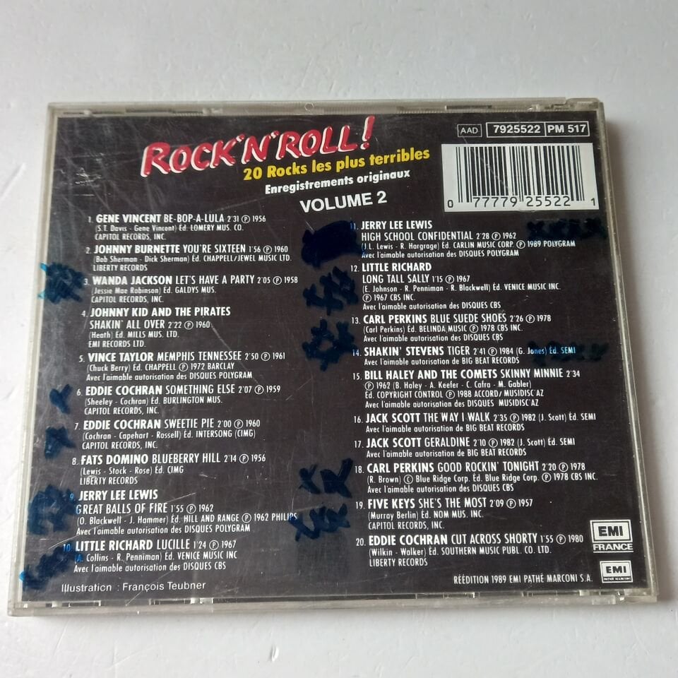 ROCK\'N\'ROLL! VOLUME 2 / 20 ROCKS LES PLUS TERRIBLES (1989) - CD REISSUE 2.EL