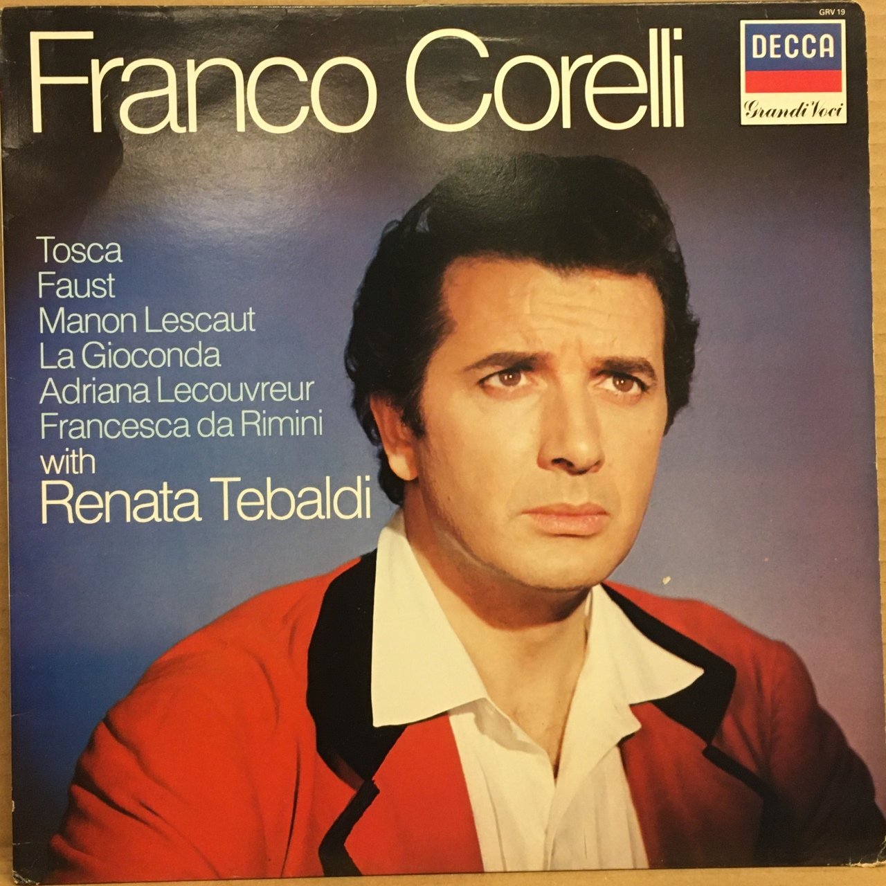 FRANCO CORELLI TENOR GRANDI VOCI DECCA 2.EL PLAK
