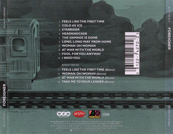FOREIGNER – FOREIGNER (1977) - CD REMASTERED 2002 REISSUE JEWEL CASE AMBALAJINDA SIFIR