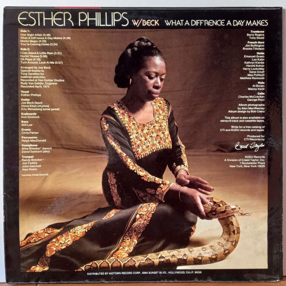 ESTHER PHILLIPS W/ BECK – WHAT A DIFF'RENCE A DAY MAKES (1975) - LP 2.EL PLAK