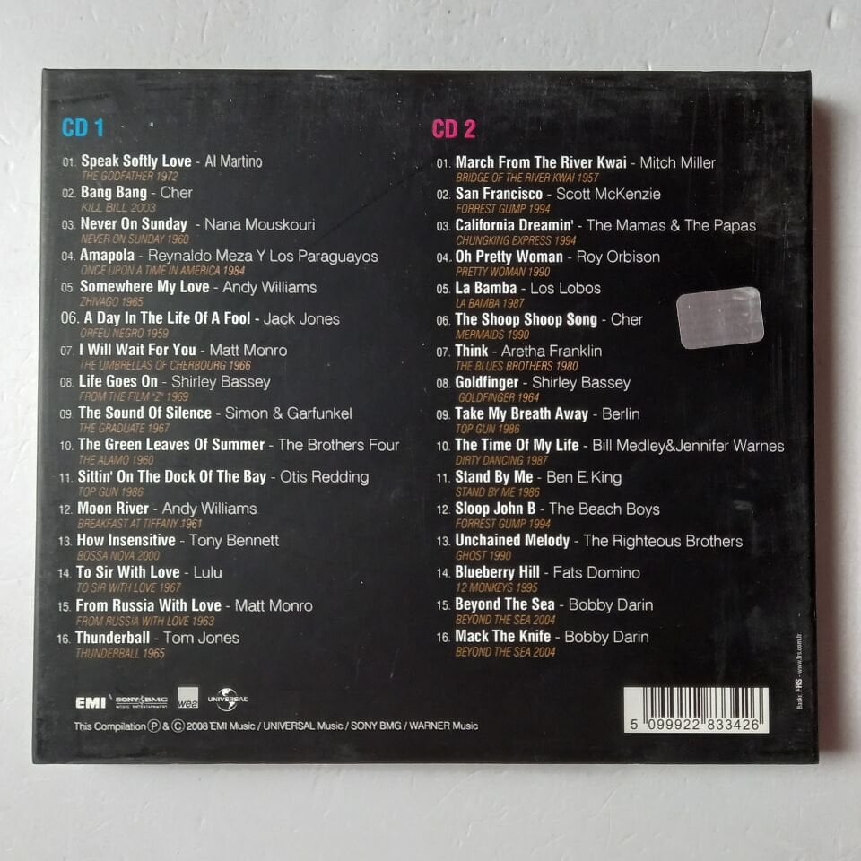 GREAT ARTISTS AT THE MOVIES (2008) - 2CD 2.EL