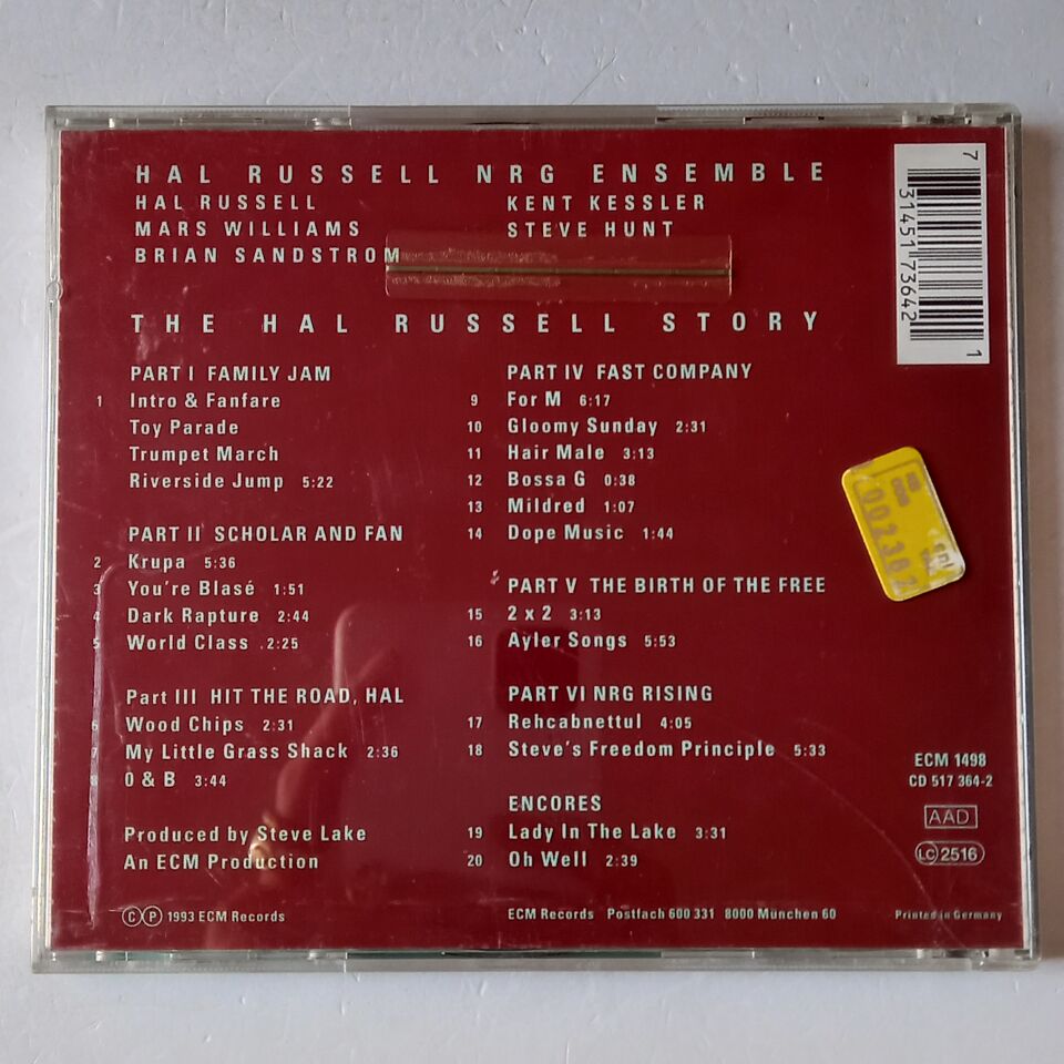 HAL RUSSELL NRG ENSEMBLE – THE HAL RUSSELL STORY (1993) - CD 2.EL